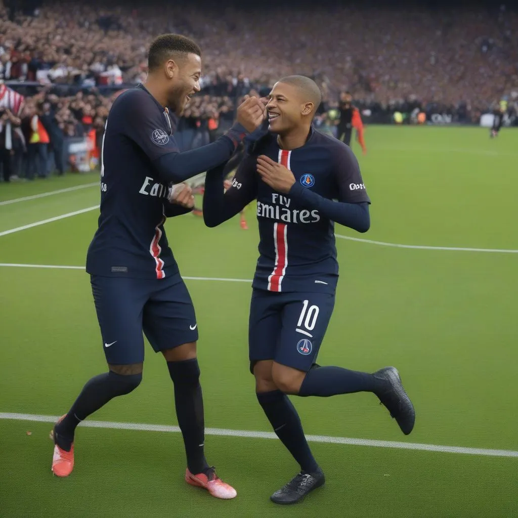 Neymar và Mbappe cùng chiến thắng