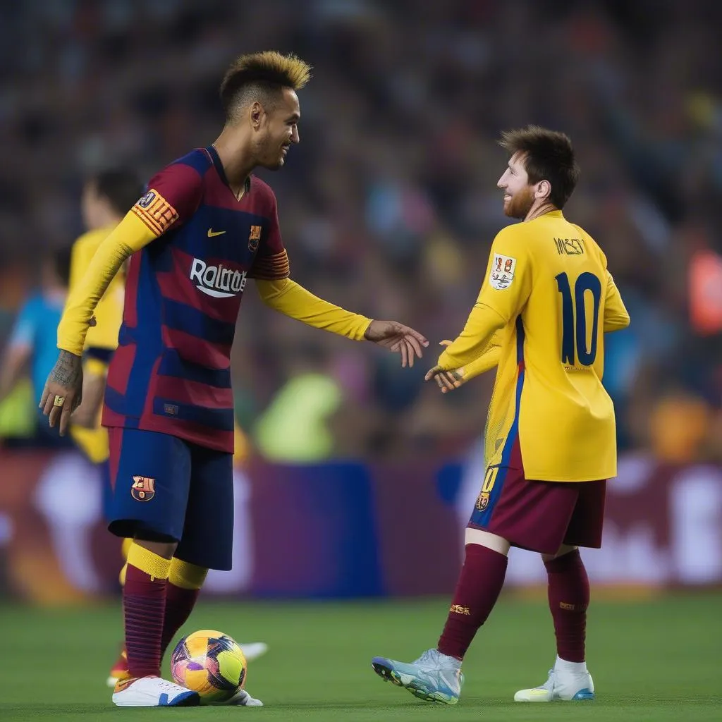 Neymar and Messi together