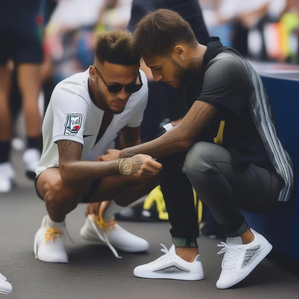 Neymar and expensive sneakers