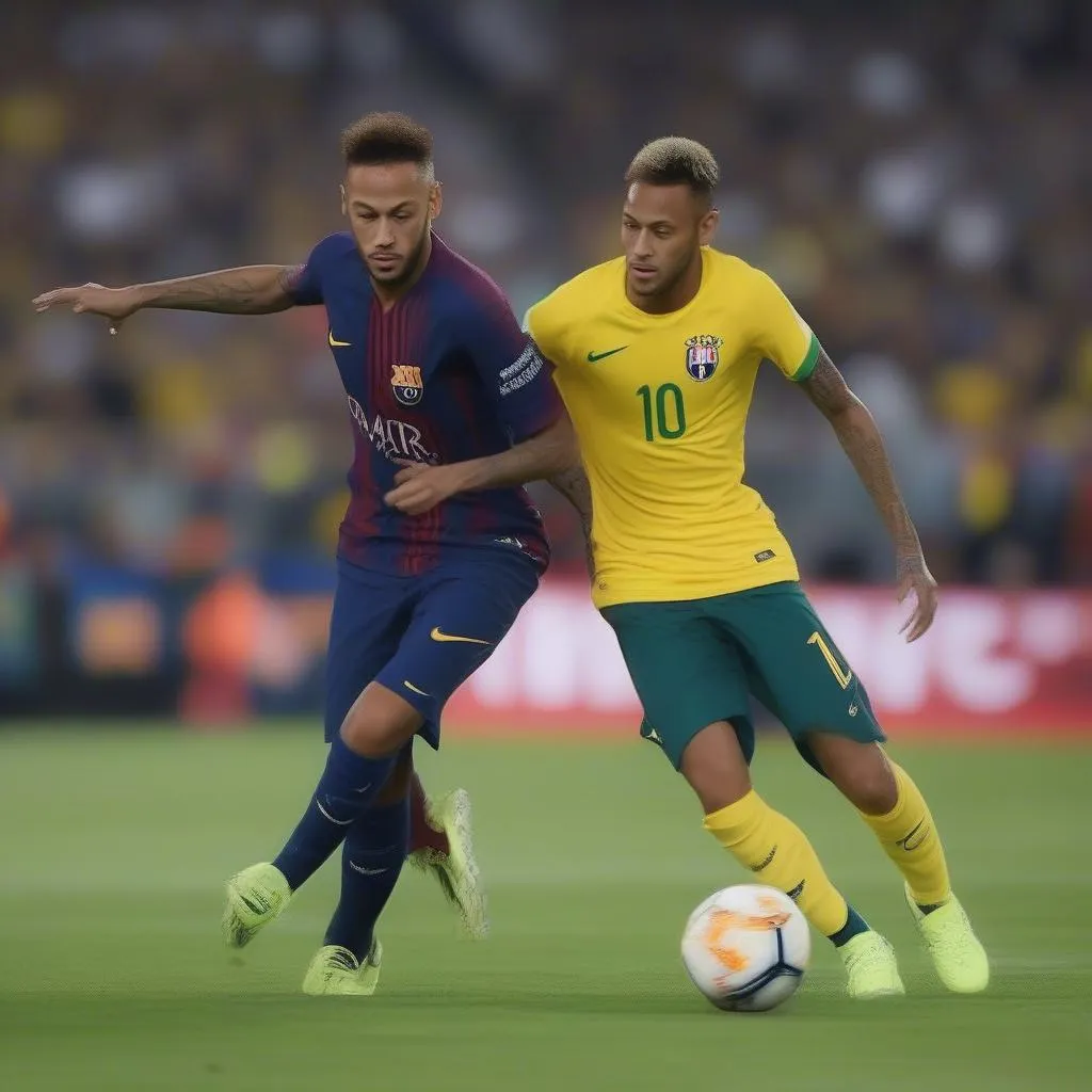 neymar xoay người qua người