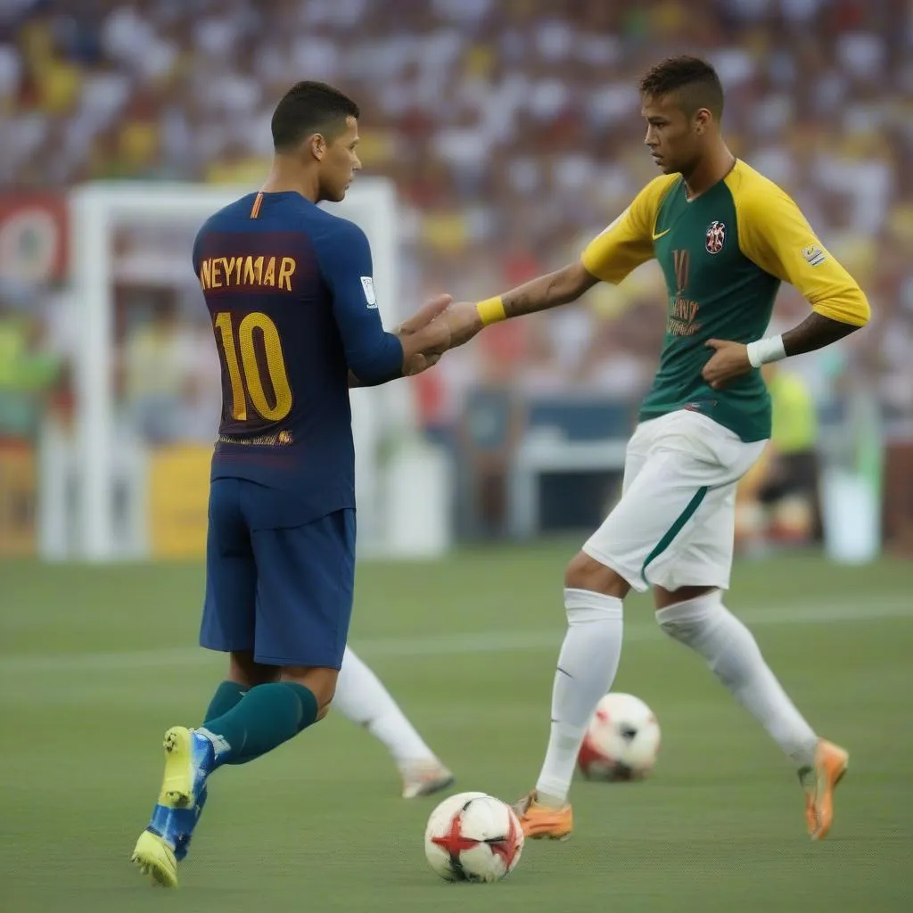 Ronaldo-Neymar-talking