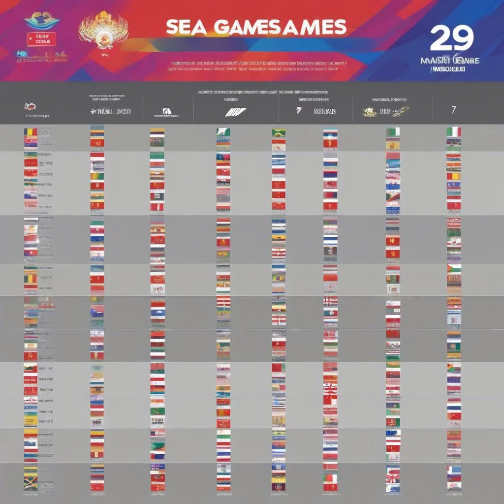 Kết quả huy chương SEA Games 29