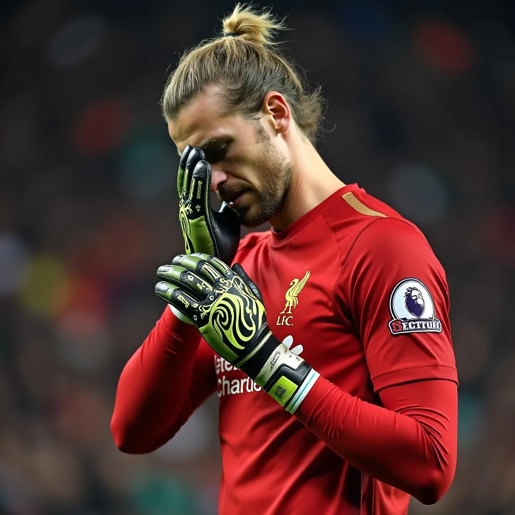 Thủ môn Liverpool Karius mắc lỗi