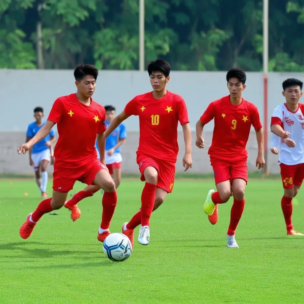 U19 Việt Nam thi đấu