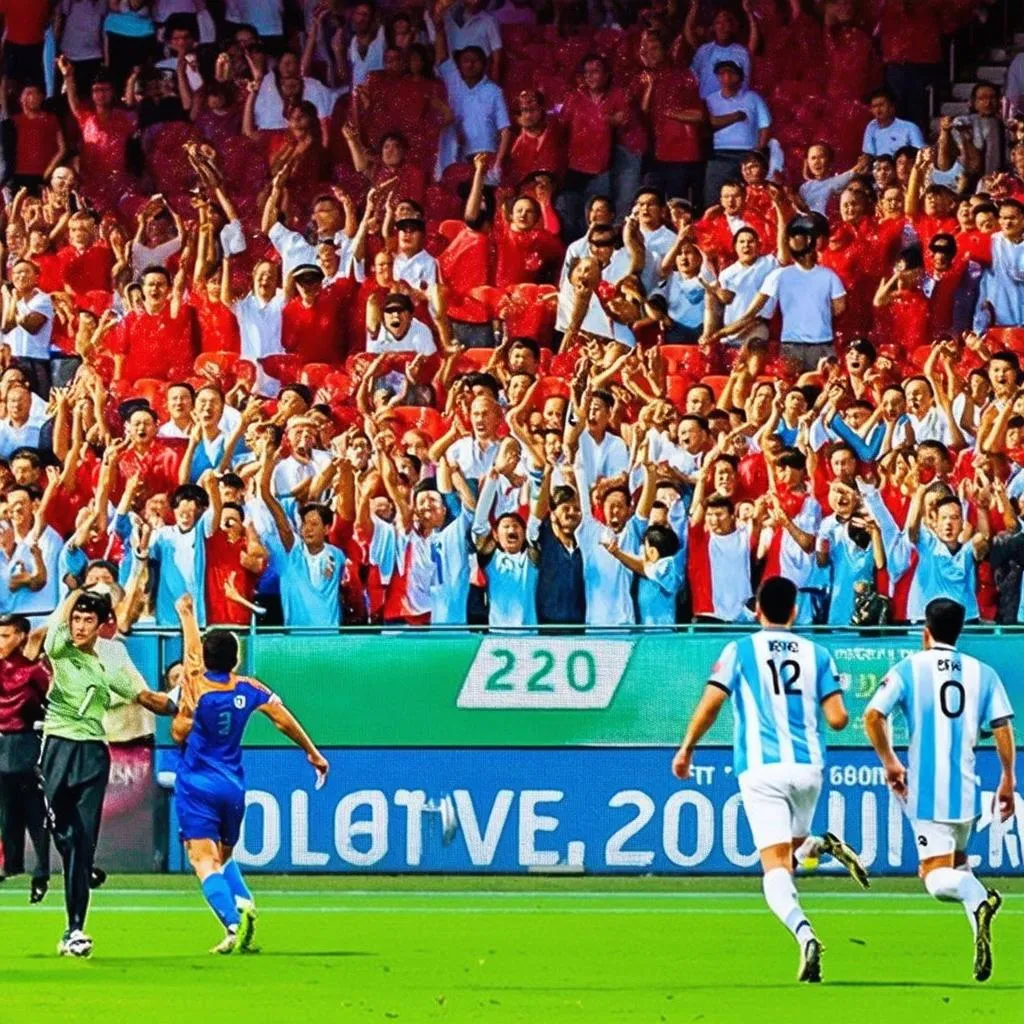 Trận đấu giữa U22 Việt Nam và U20 Argentina