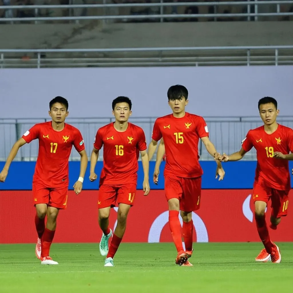 U23 Việt Nam thi đấu với Thái Lan