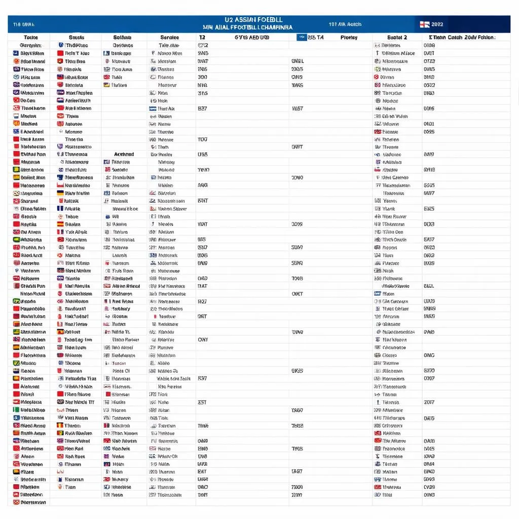 Lịch thi đấu bóng đá U23 Châu Á