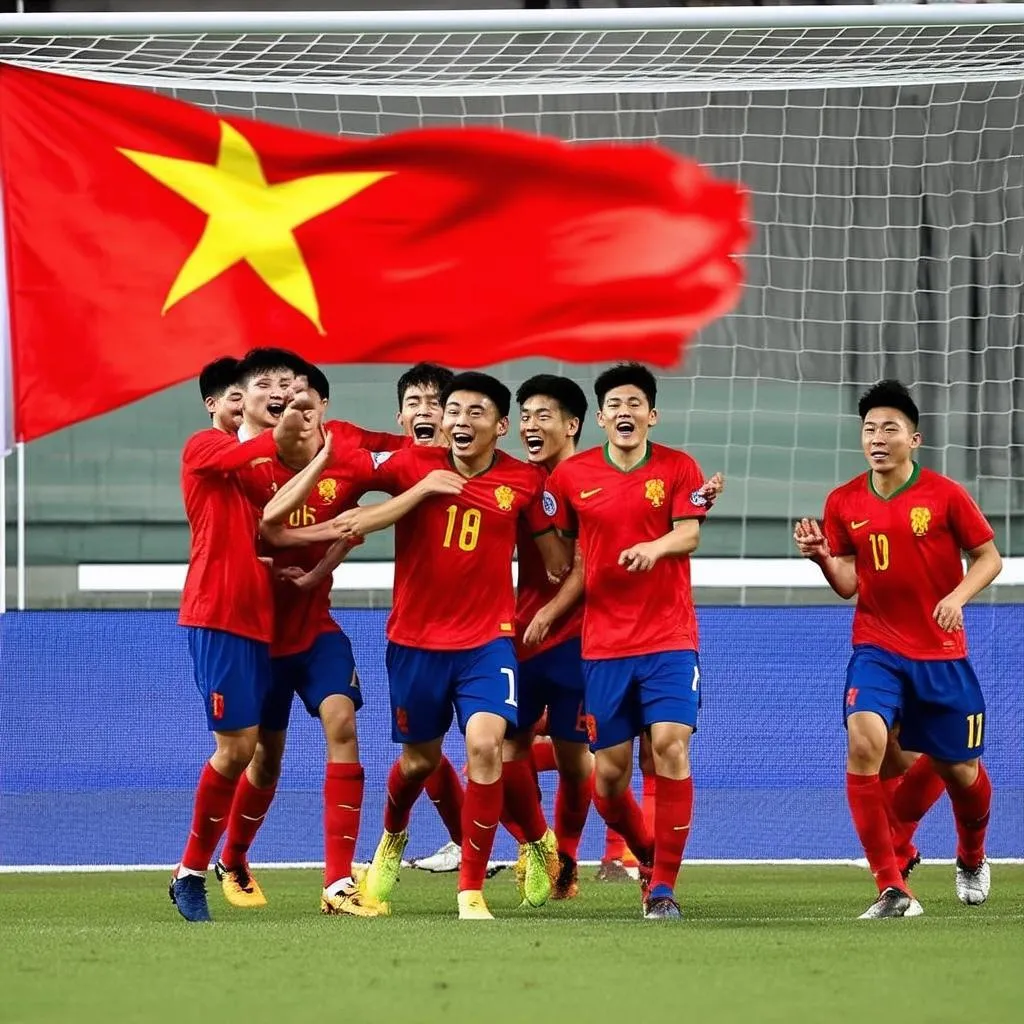 U18 Việt Nam thi đấu