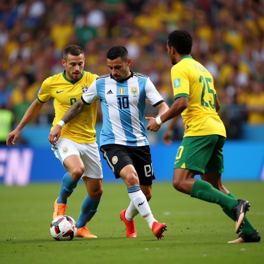 Trận đấu kinh điển Argentina vs Brazil