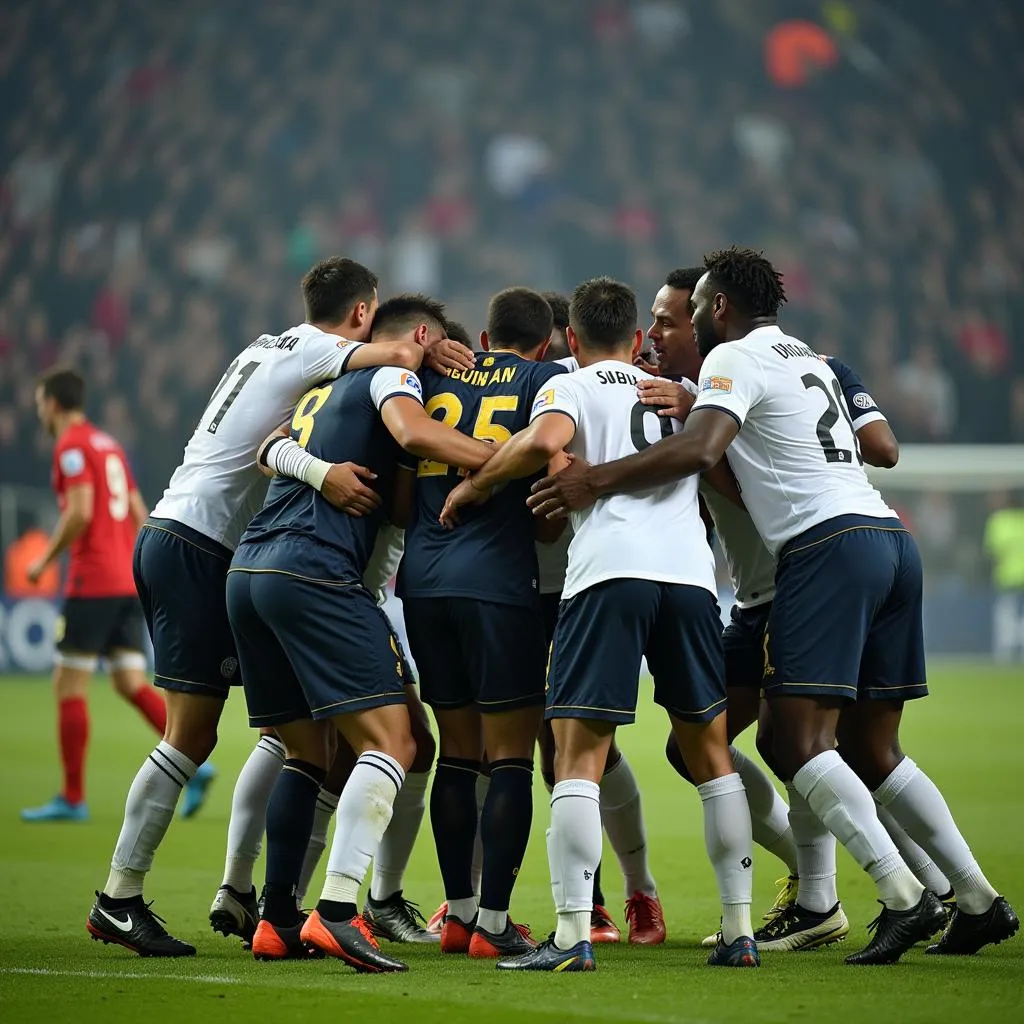 Football team defending a lead