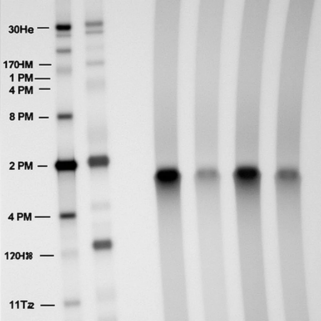 Protein bands on SDS-PAGE gel