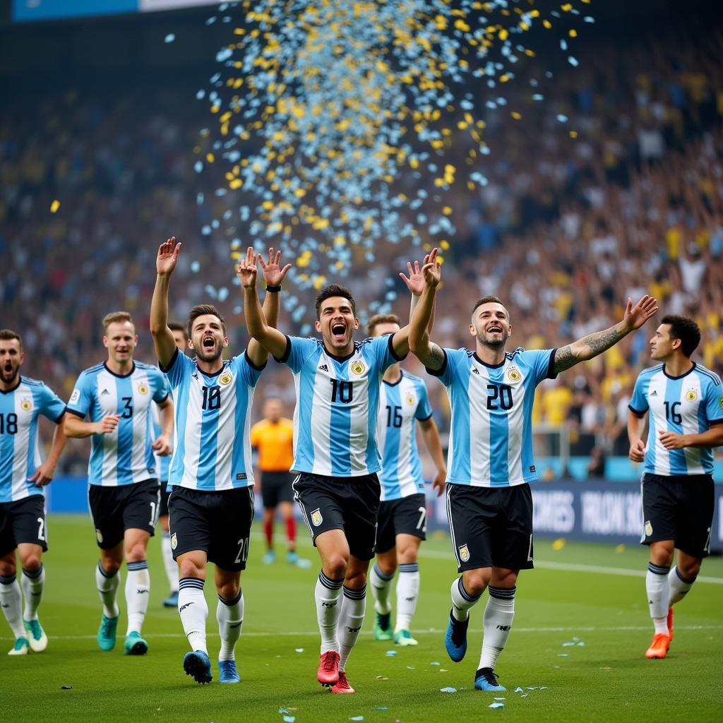 Argentina Players Celebrating