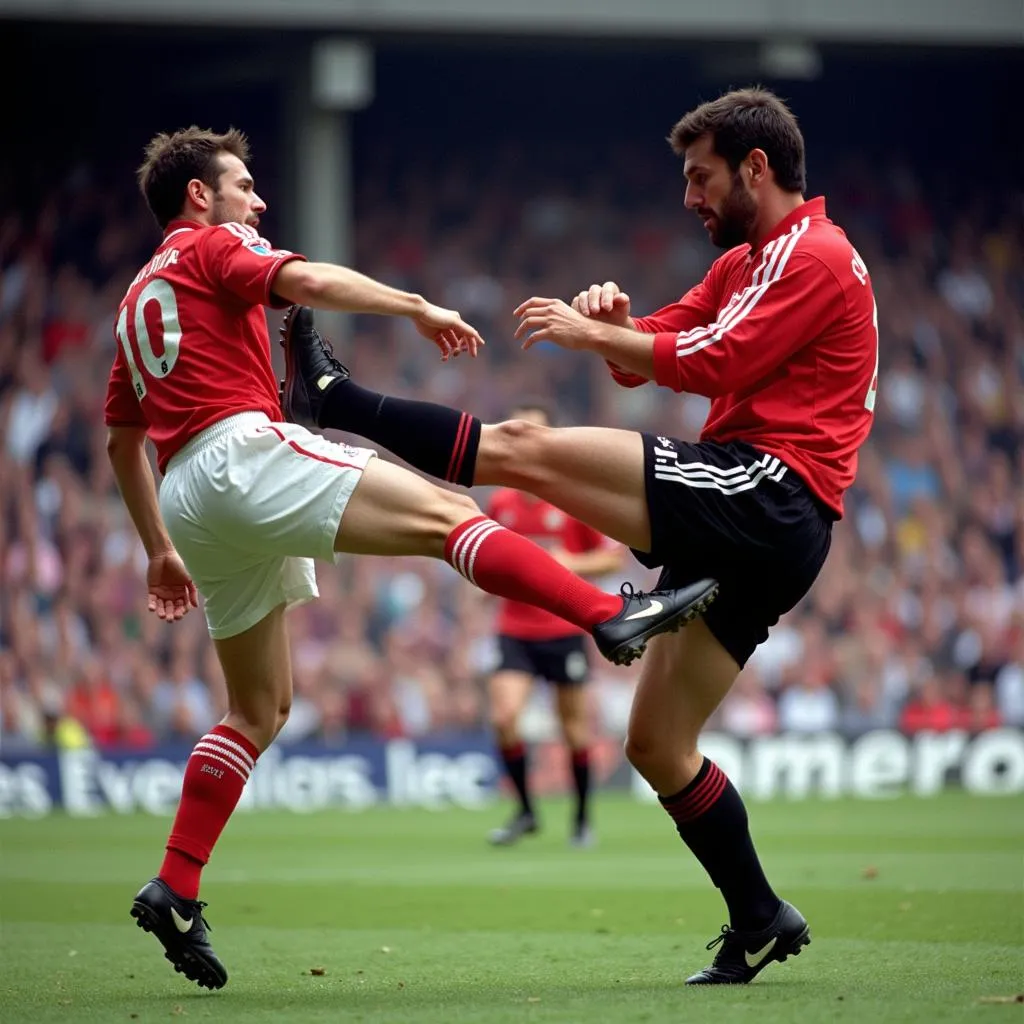 Eric Cantona tung cú kungfu