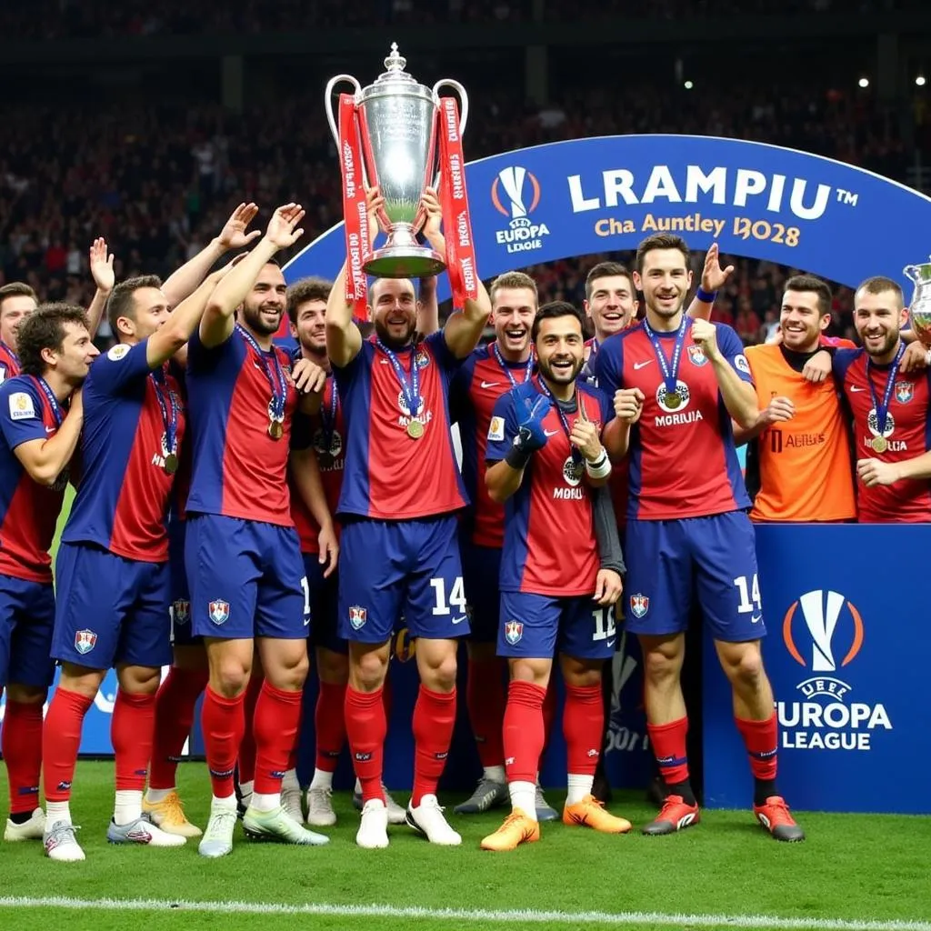 Đội Bóng [Tên Đội Bóng 1] Nâng Cúp Europa League 2023