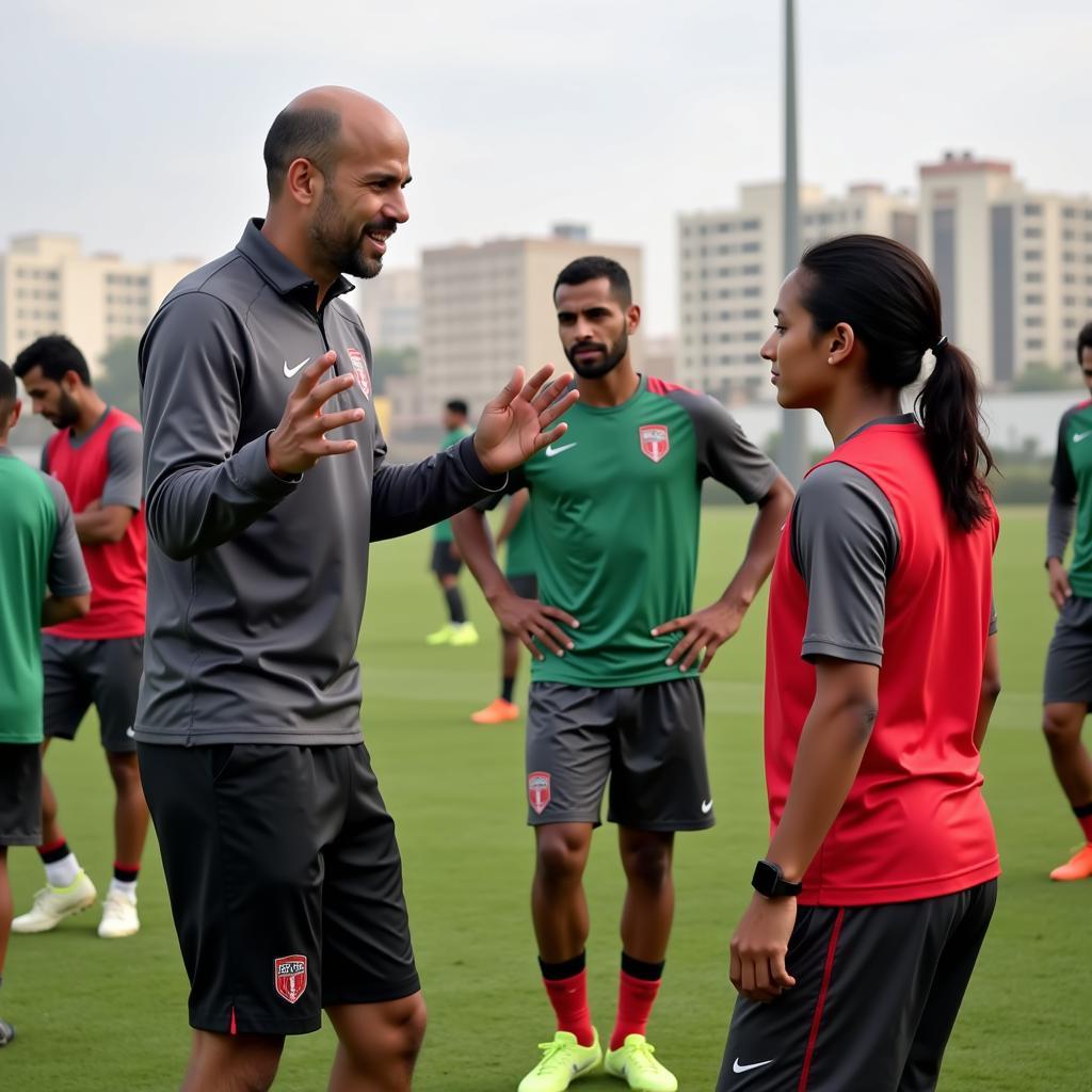 Coach Stephen Constantine with Yemen National Team