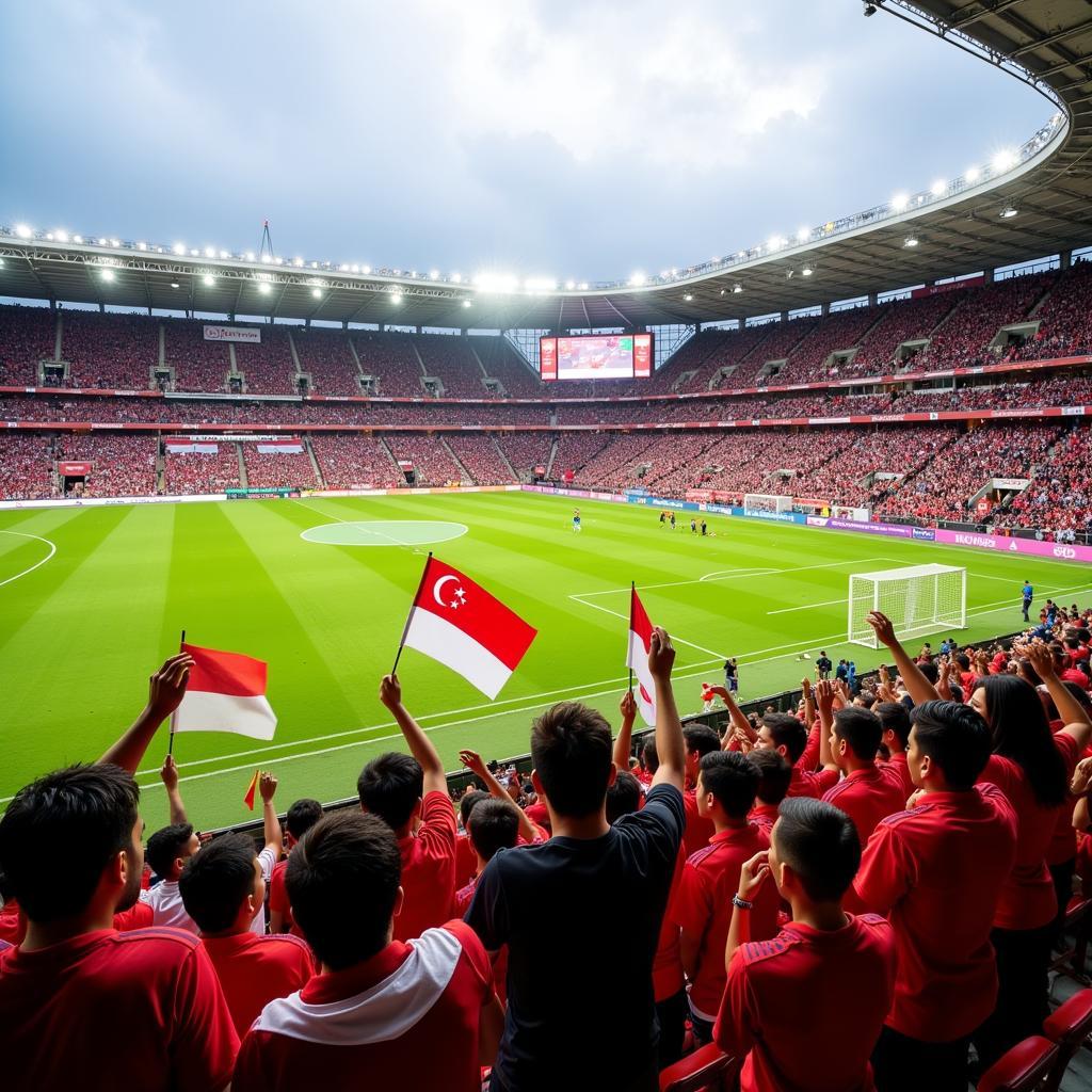 Indonesia vs Singapore Cổ động viên cuồng nhiệt