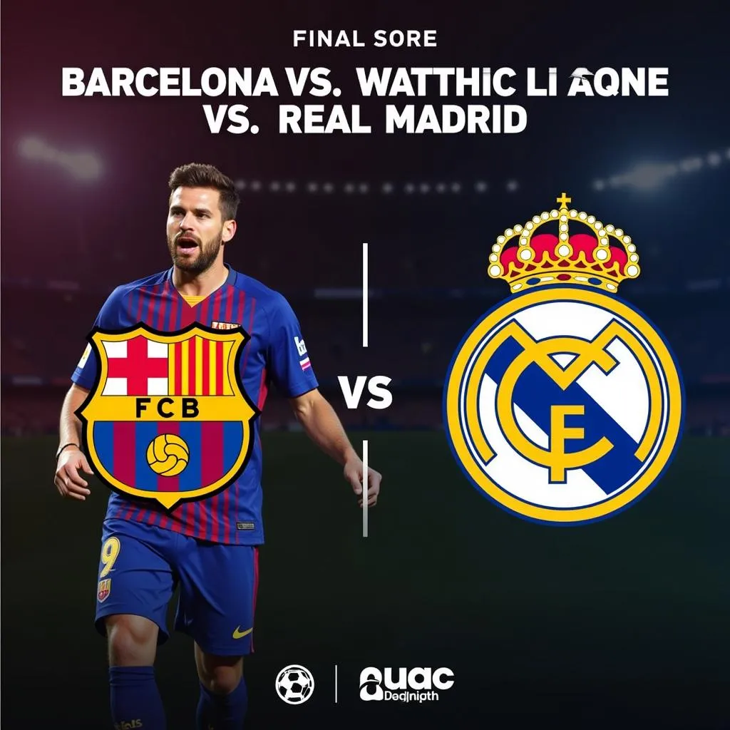 Kết quả bóng đá trận đấu giữa Barcelona và Real Madrid