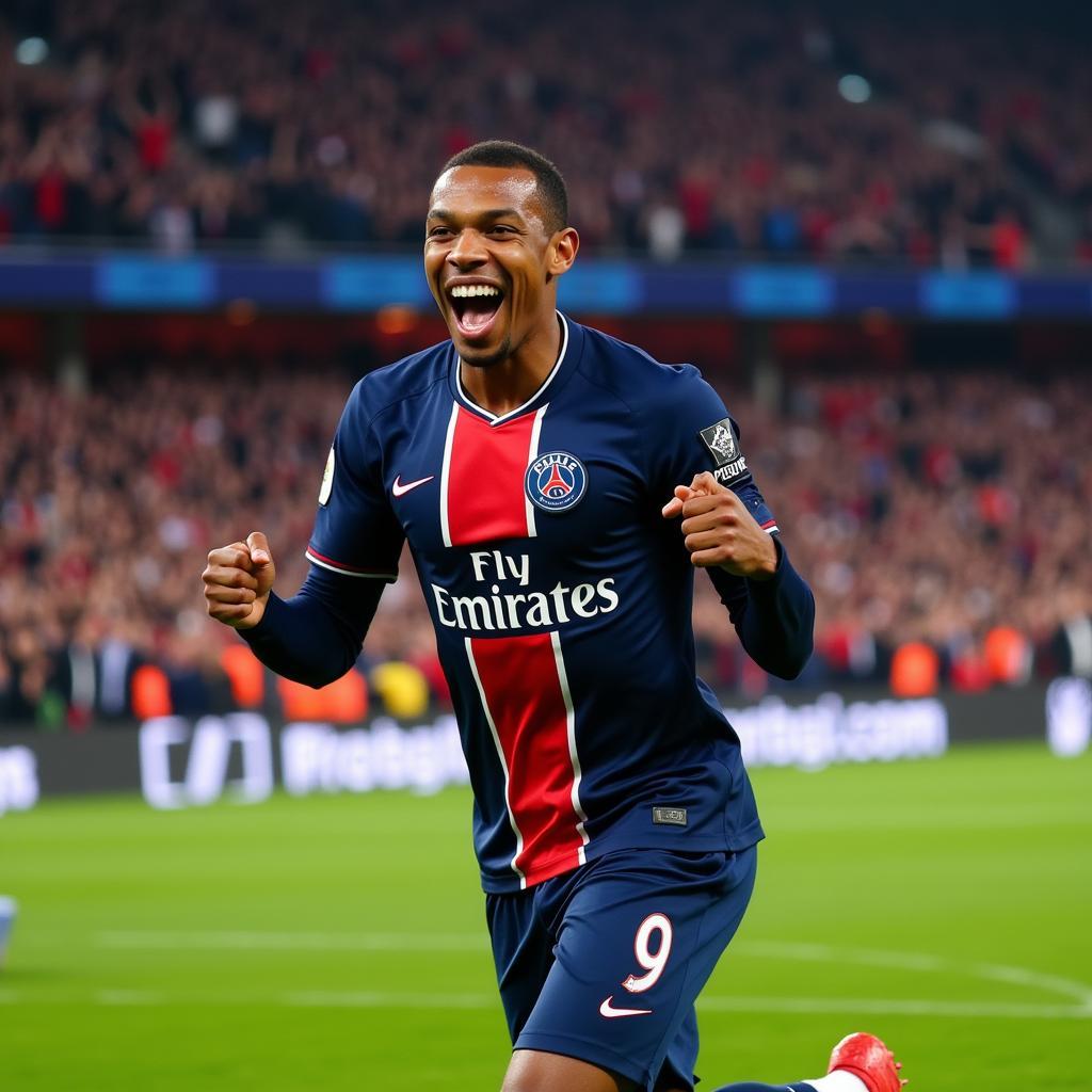 Mbappe ghi bàn trong trận đấu hôm nay của PSG