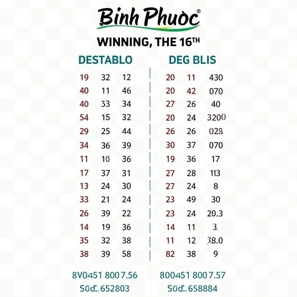 Kết quả xổ số Bình Phước giải nhất ngày 16 tháng 12