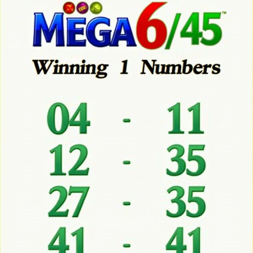 Kết quả xổ số Mega 6/45 ngày 1/3/2018