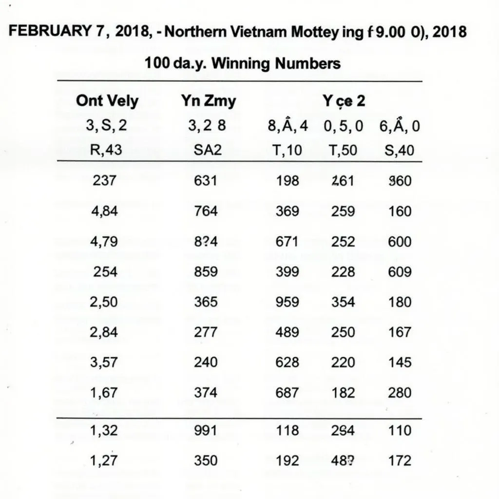 Kết quả xổ số miền Bắc ngày 7/2/2018