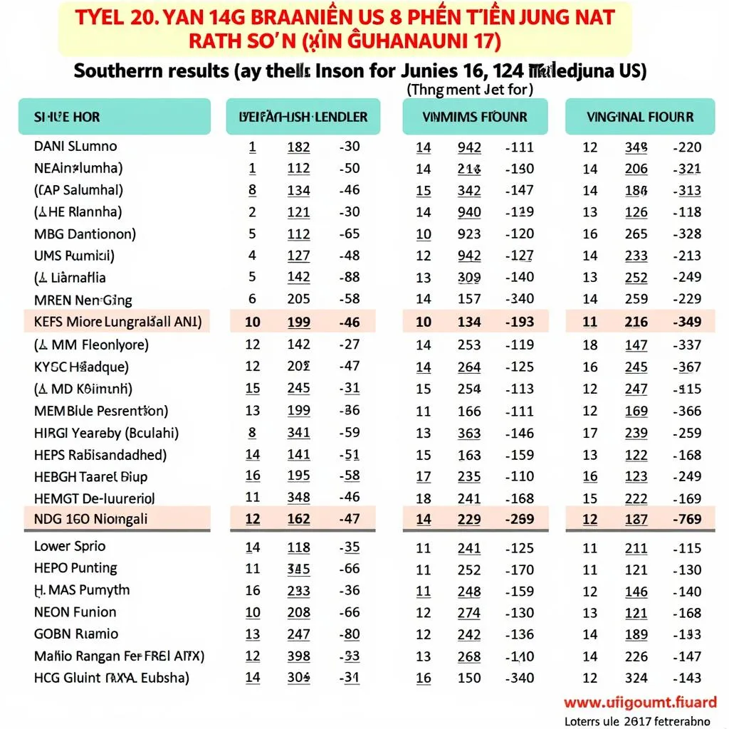 Kết quả xổ số miền nam ngày 16 tháng 6