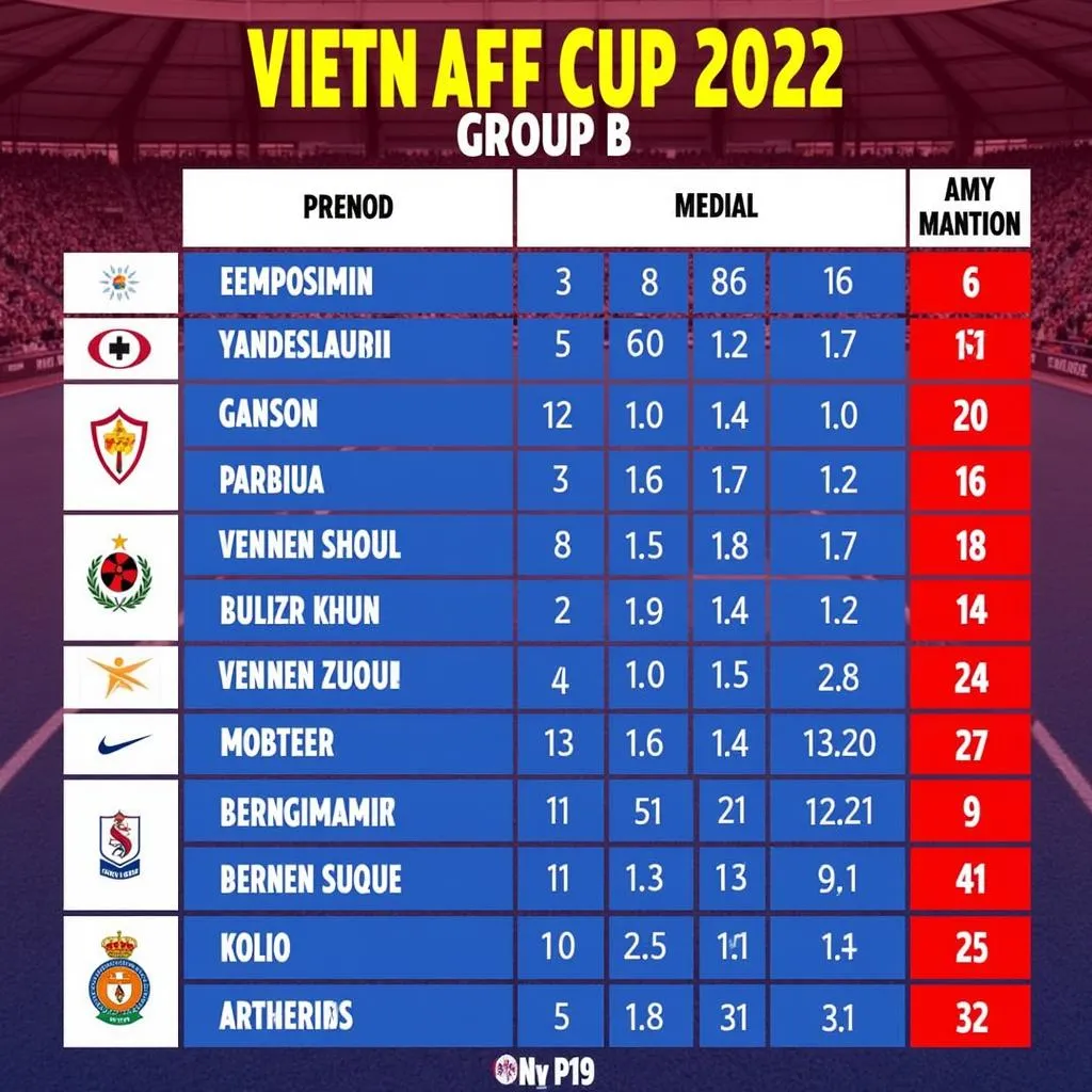 Lịch thi đấu AFF Cup 2022