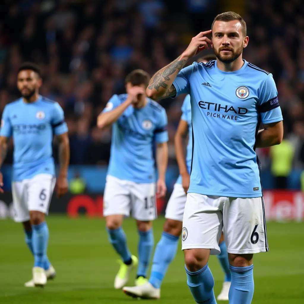 Cầu thủ Man City thất vọng sau trận thua Crystal Palace