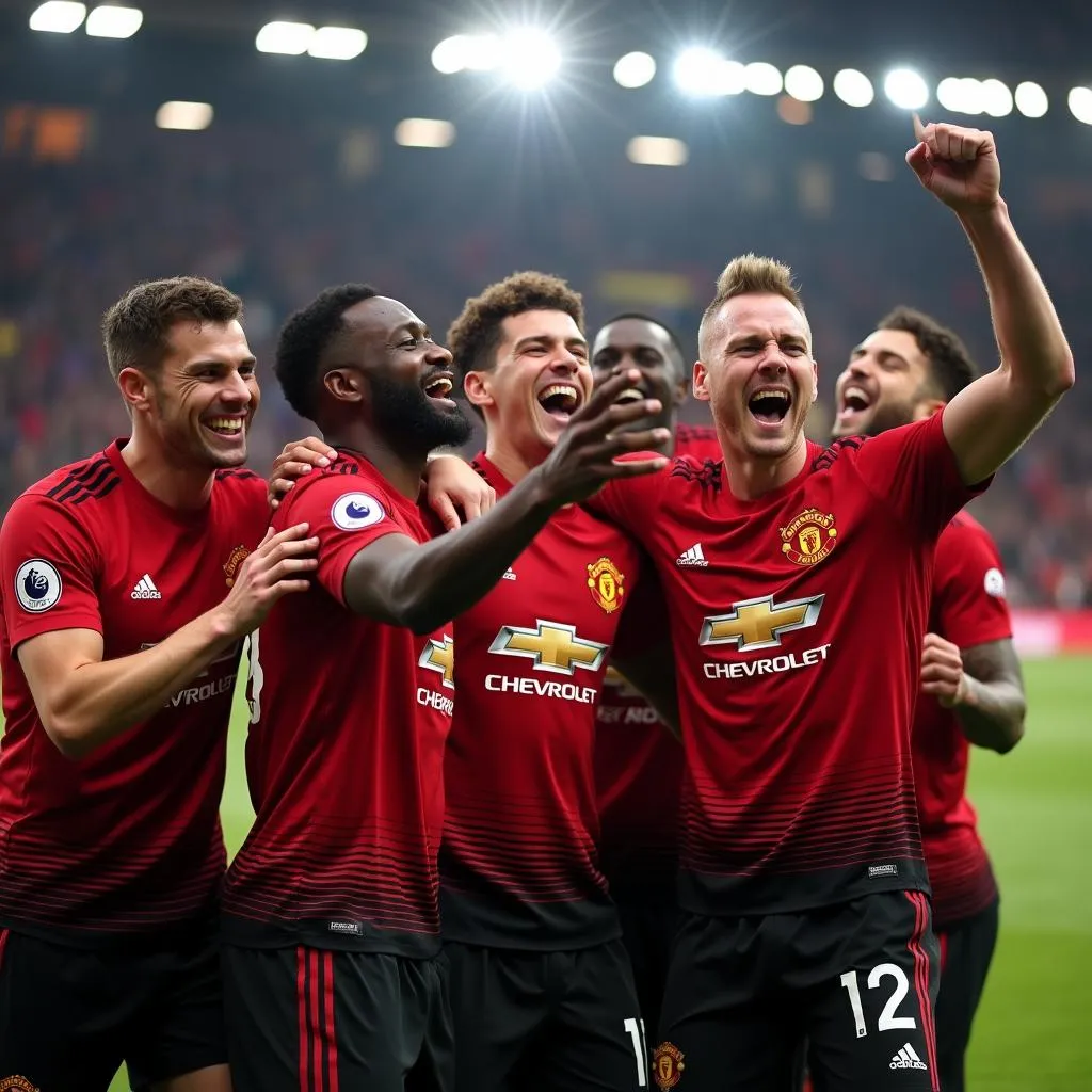 Manchester United ăn mừng chiến thắng ngoạn mục