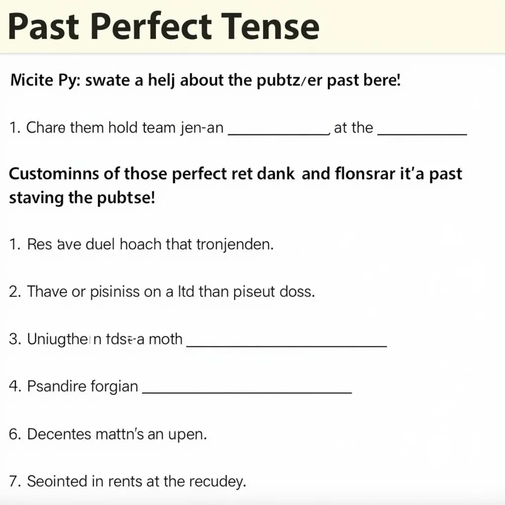 Bài tập Past Perfect viết lại câu