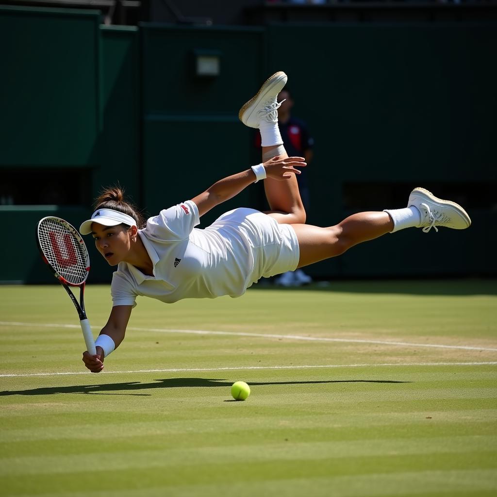 Pha cứu bóng "không tưởng" tại Wimbledon 2023