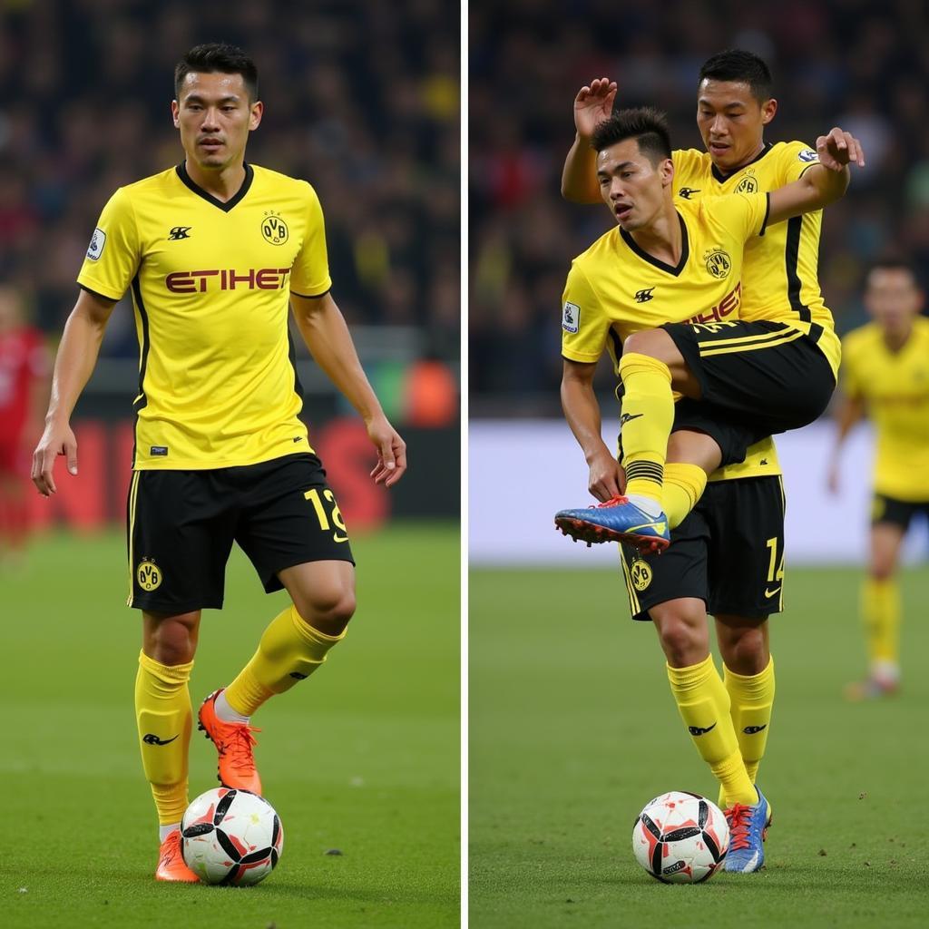 Quang Hải xỏ háng cầu thủ Dortmund