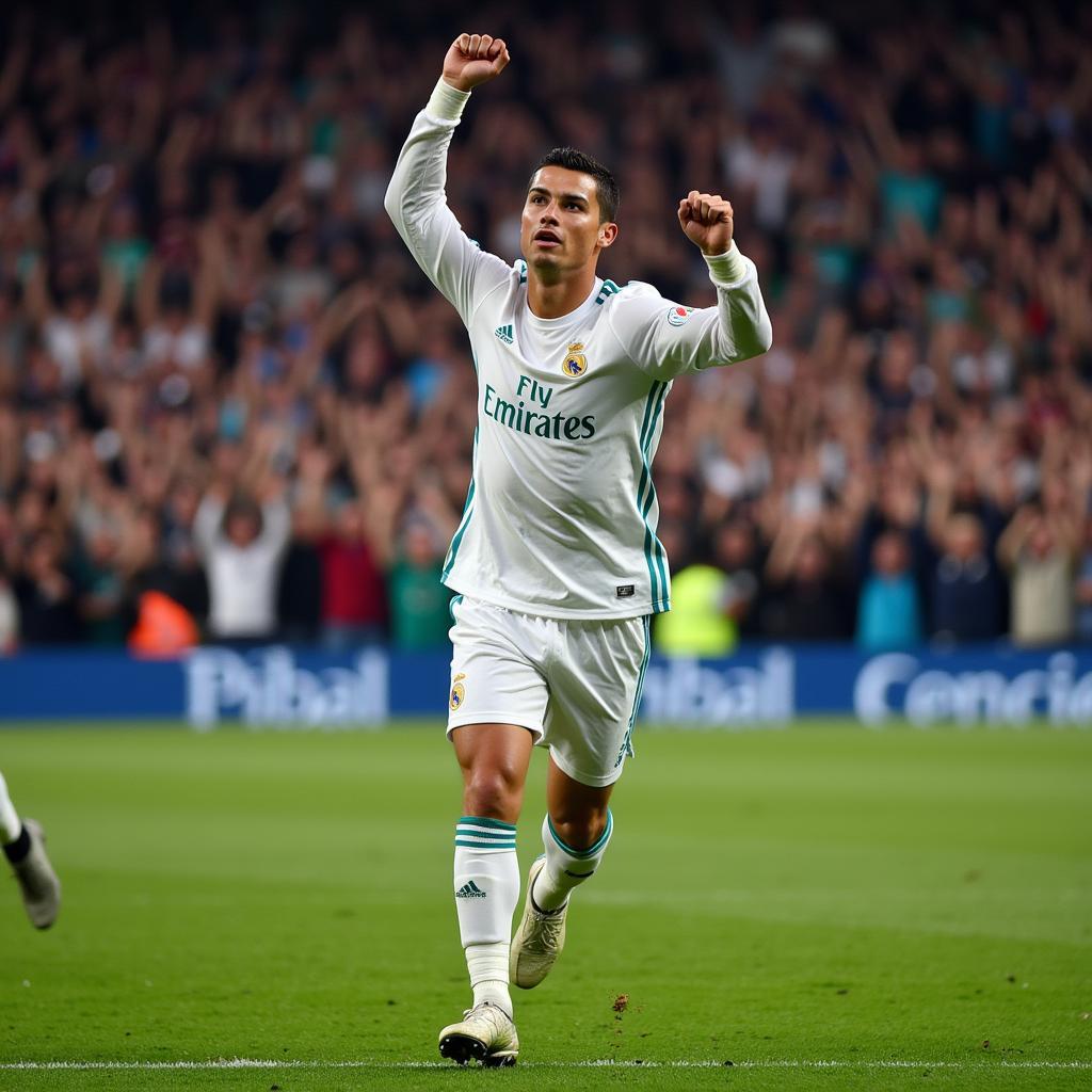 Ronaldo ăn mừng bàn thắng cực đỉnh