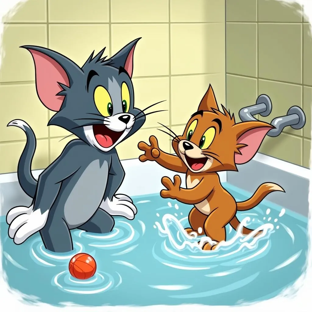 Tom bị Jerry &quot;lừa&quot; bằng quả bóng