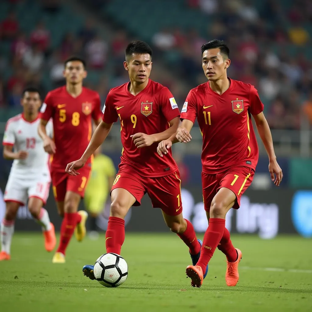 Hình ảnh U23 Việt Nam thi đấu tại giải U23 Đông Nam Á