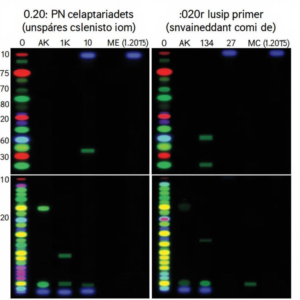 Ảnh hưởng của nồng độ primer lên kết quả PCR: So sánh điện di đồ PCR với các nồng độ primer khác nhau, cho thấy sự khác biệt về cường độ và độ đặc hiệu của sản phẩm PCR.