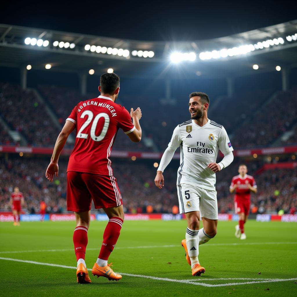 Bayern Munich và Real Madrid trong trận bán kết Champions League