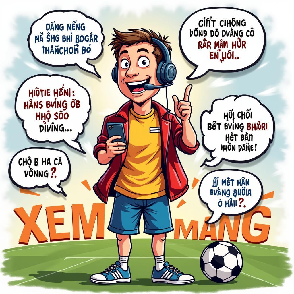 Bình luận viên siêu hài trên XEM BÓNG MOBILE