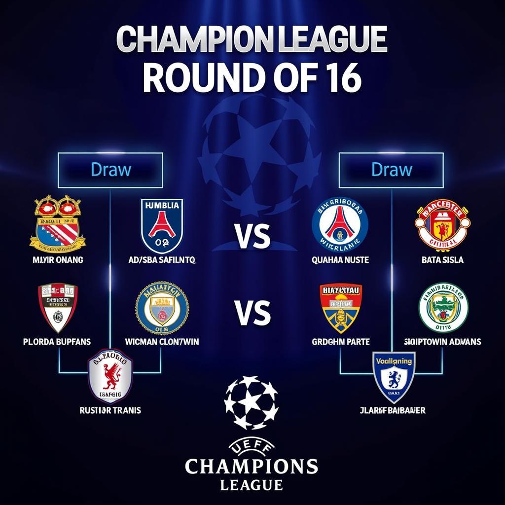 Kết quả bốc thăm vòng 1/16 Champions League