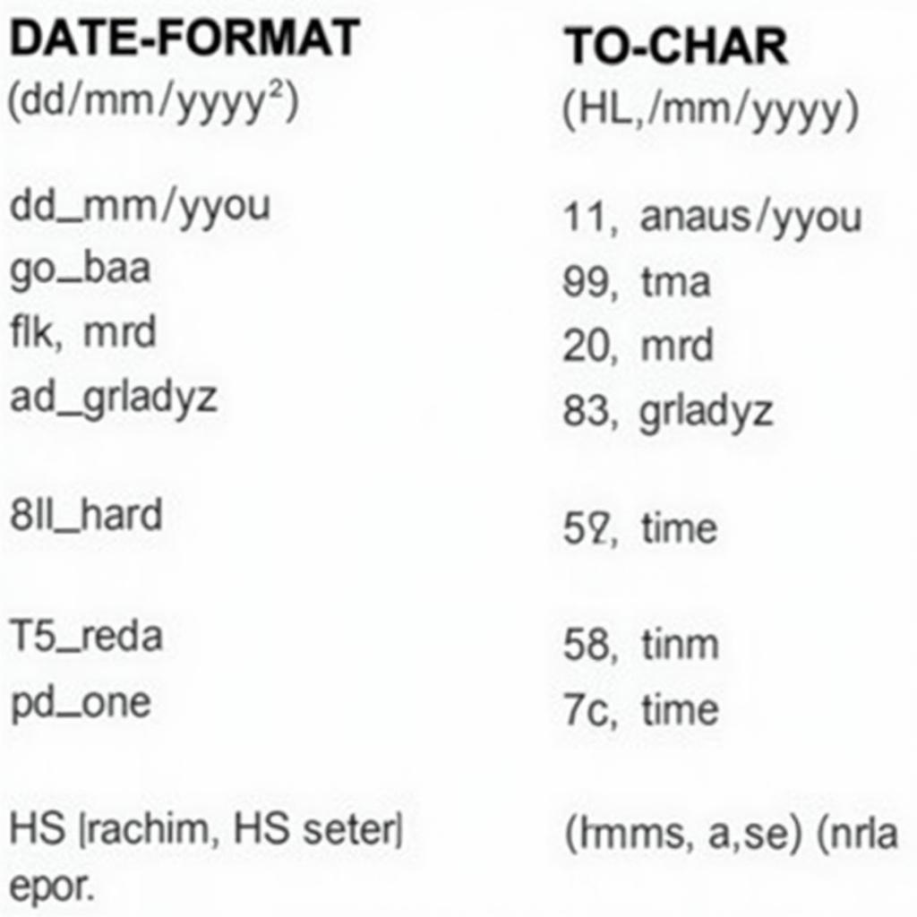 Định dạng ngày giờ trong query