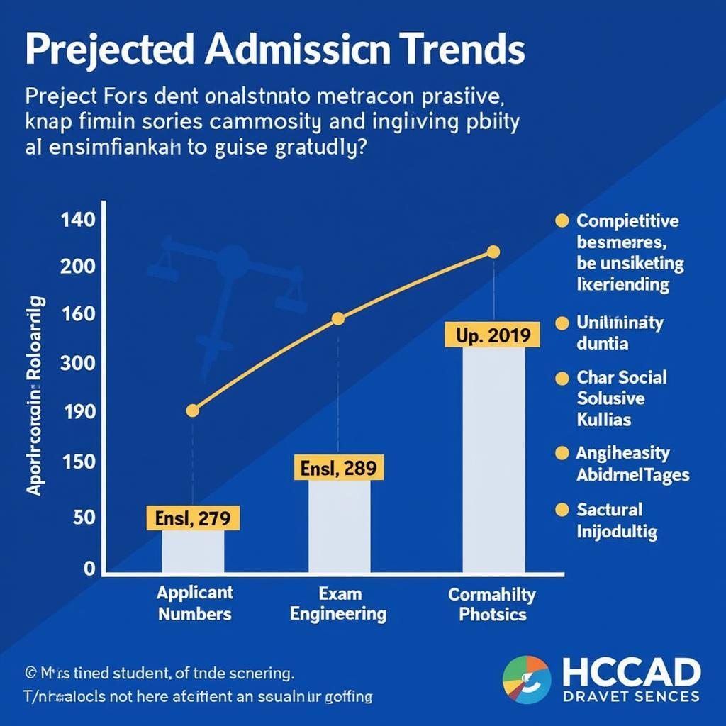 Dự báo điểm chuẩn đại học 2019: Biểu đồ thể hiện xu hướng điểm chuẩn các ngành học năm 2019.