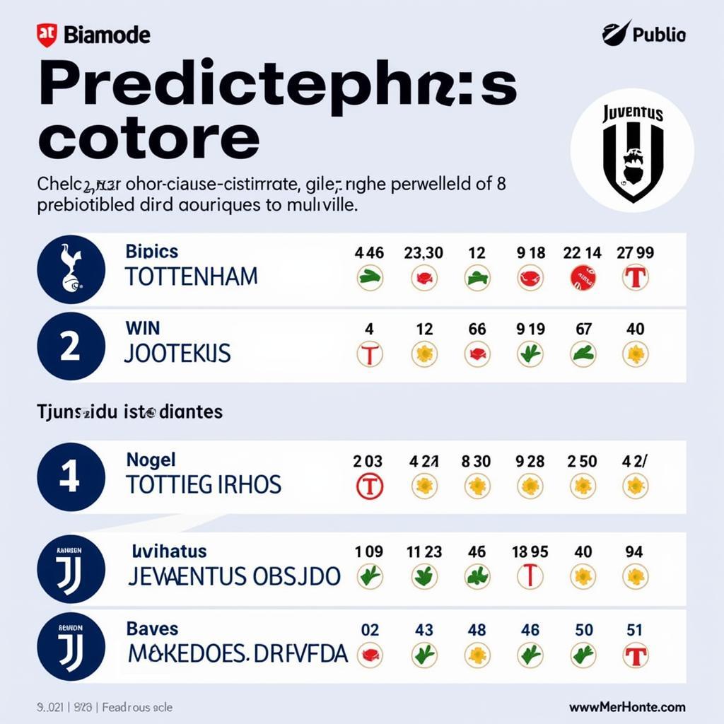 Dự đoán kết quả Tottenham Juventus