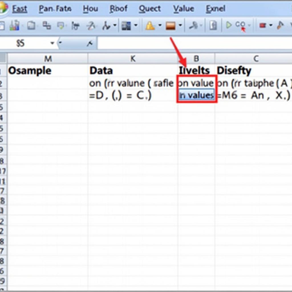 Hiển thị công thức trong Excel 2010