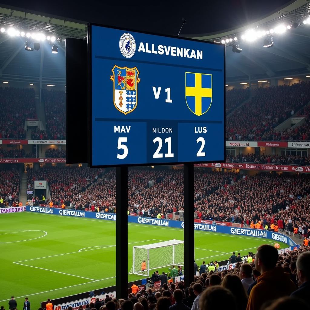 Kết quả bóng đá quốc gia Thụy Điển Allsvenskan