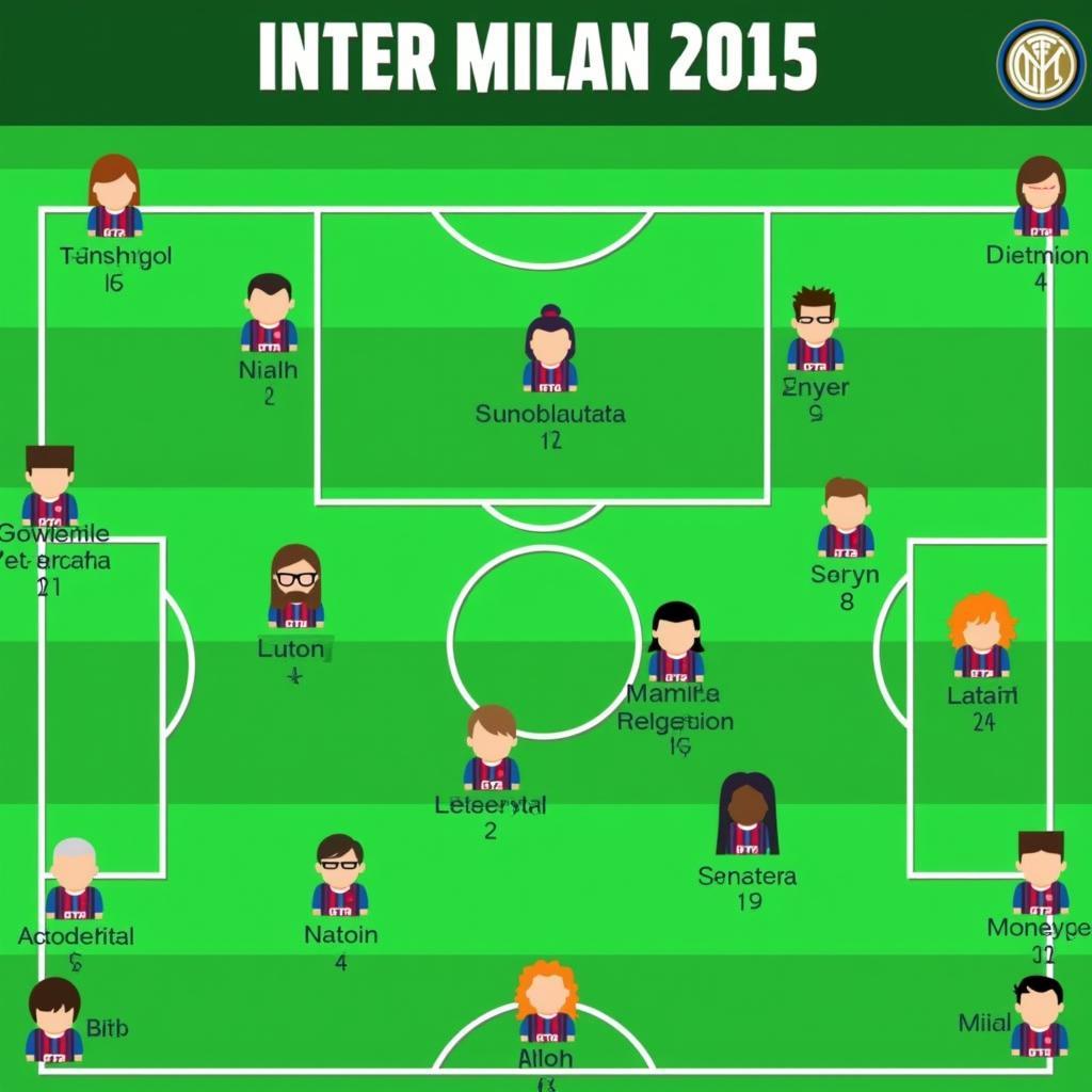 Inter Milan's tactical formation on the field