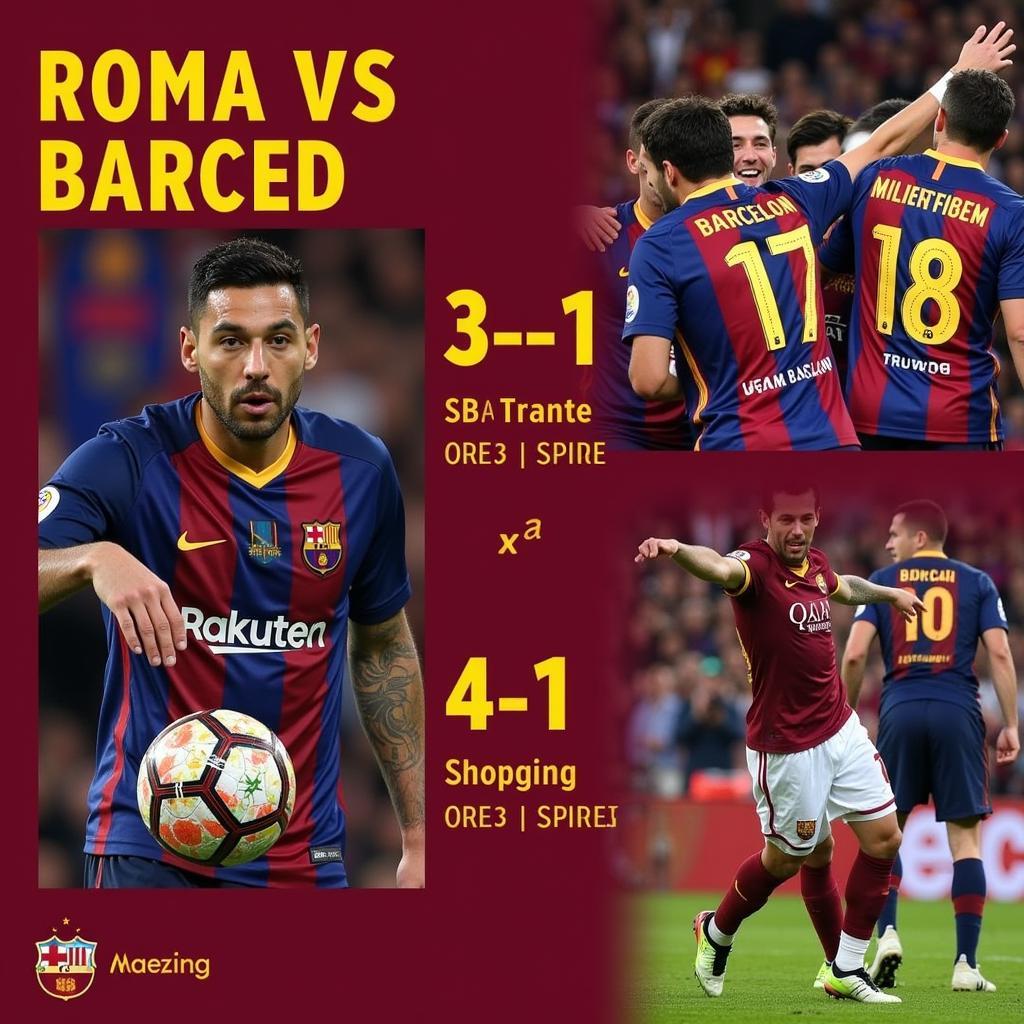 Kết quả Roma vs Barca 4-1: Đêm Kinh Hoàng