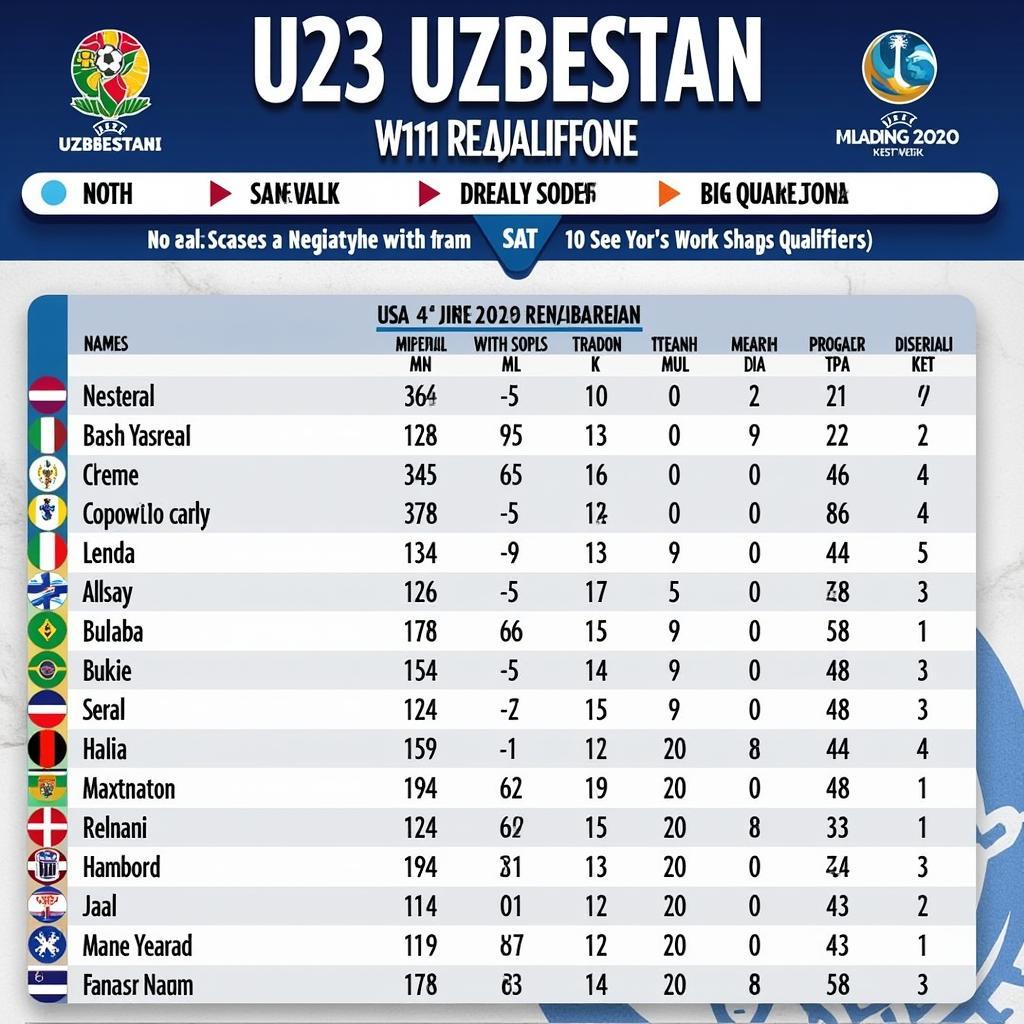 Kết quả U23 Uzbekistan vòng loại