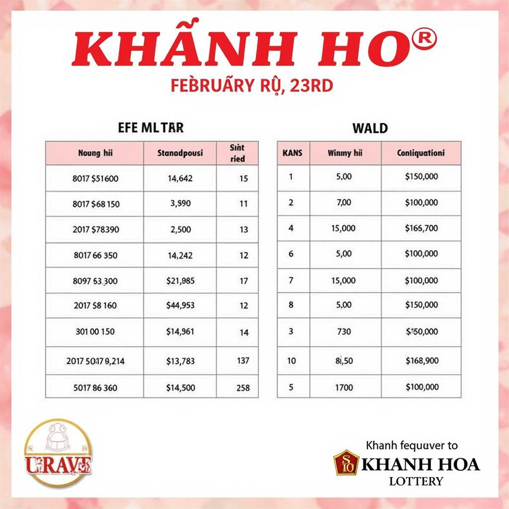 Kết quả xổ số Khánh Hòa ngày 23/02 chi tiết