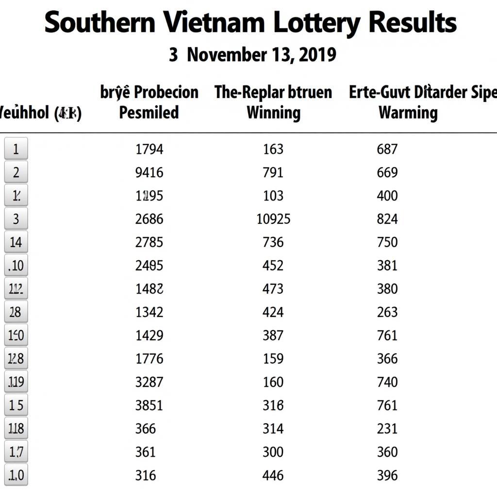 Kết Quả Xổ Số Miền Nam 13/11/2019