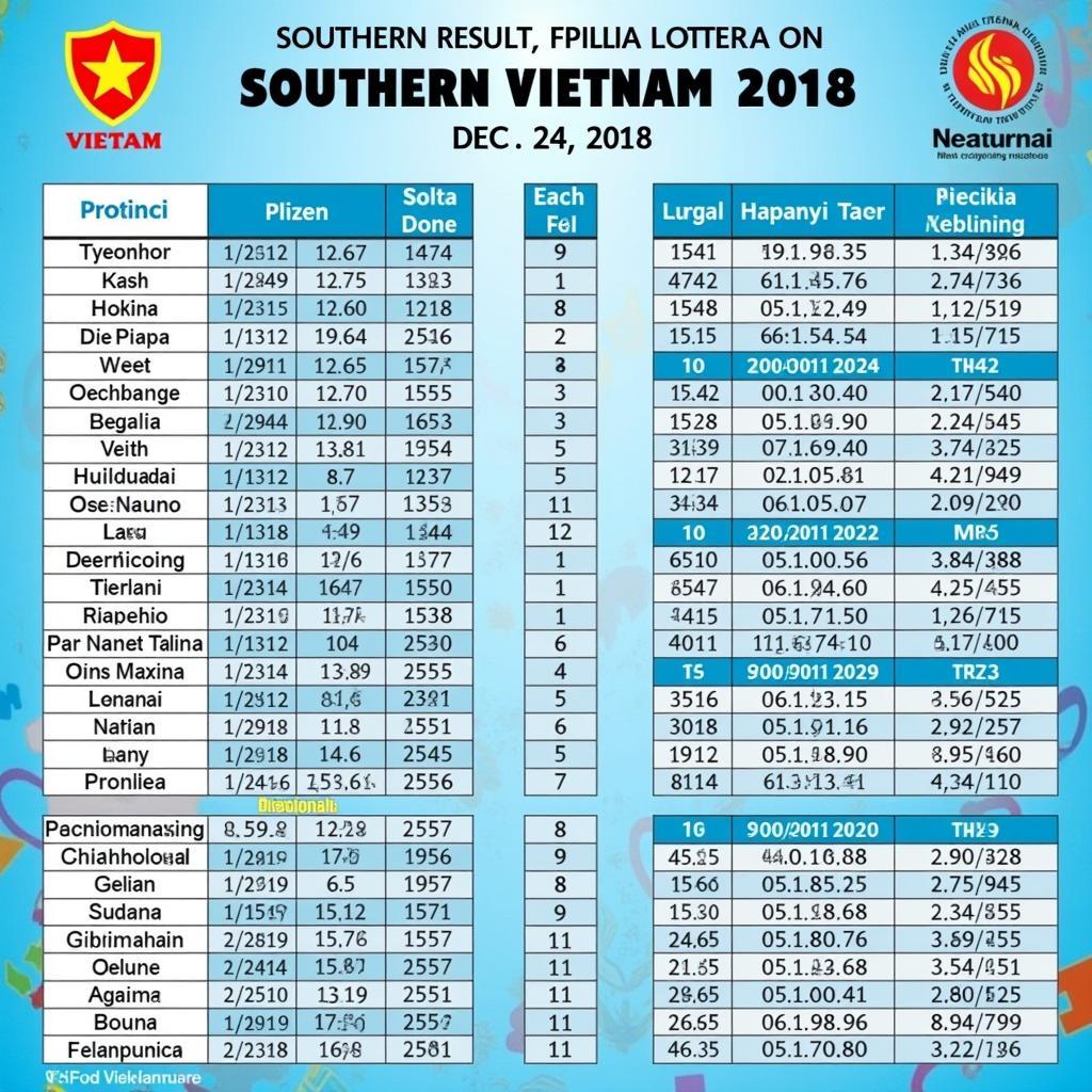 Kết quả xổ số miền Nam ngày 24/12/2018